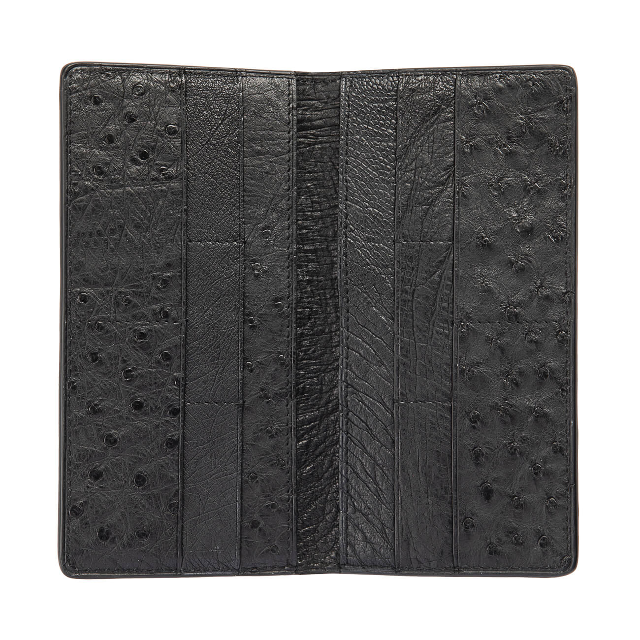 LONG WALLET OSTRICH RAVEN