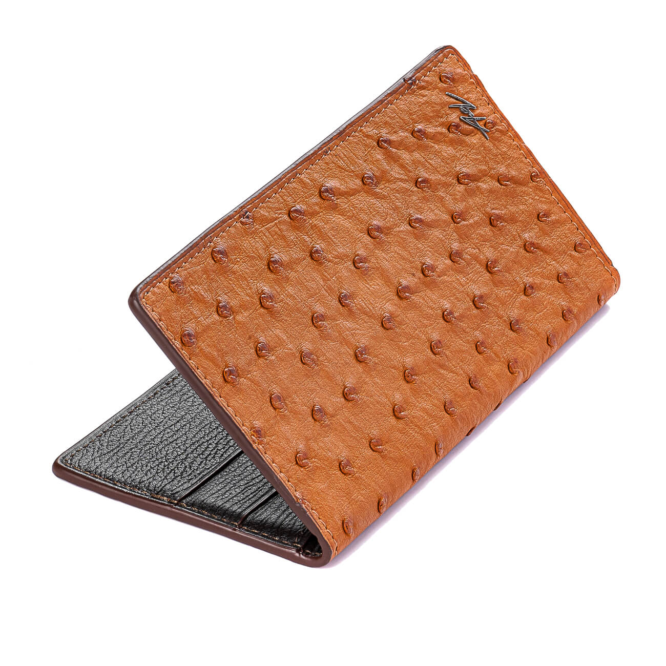 LONG WALLET OSTRICH AUTUMN ORANGE