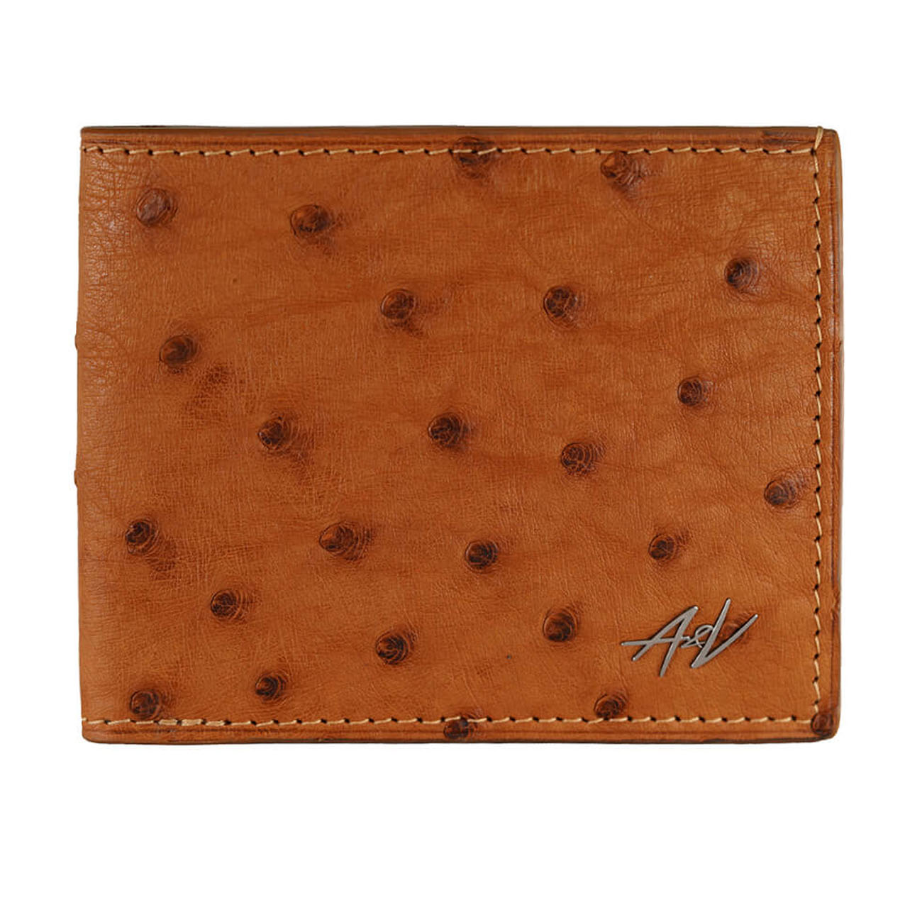 WALLET OSTRICH LEATHER AUTUMN ORANGE