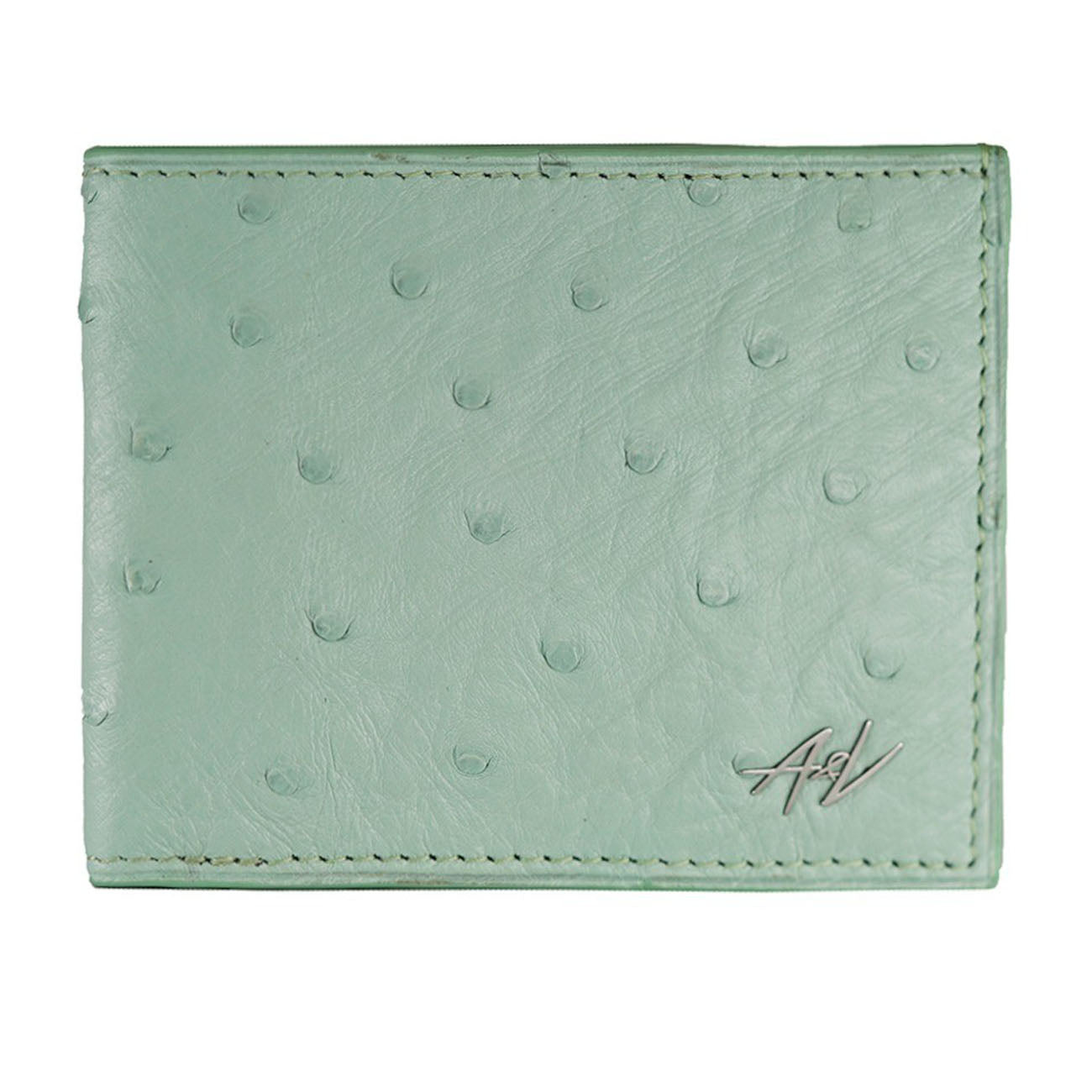 WALLET OSTRICH LEATHER FRESH MINT