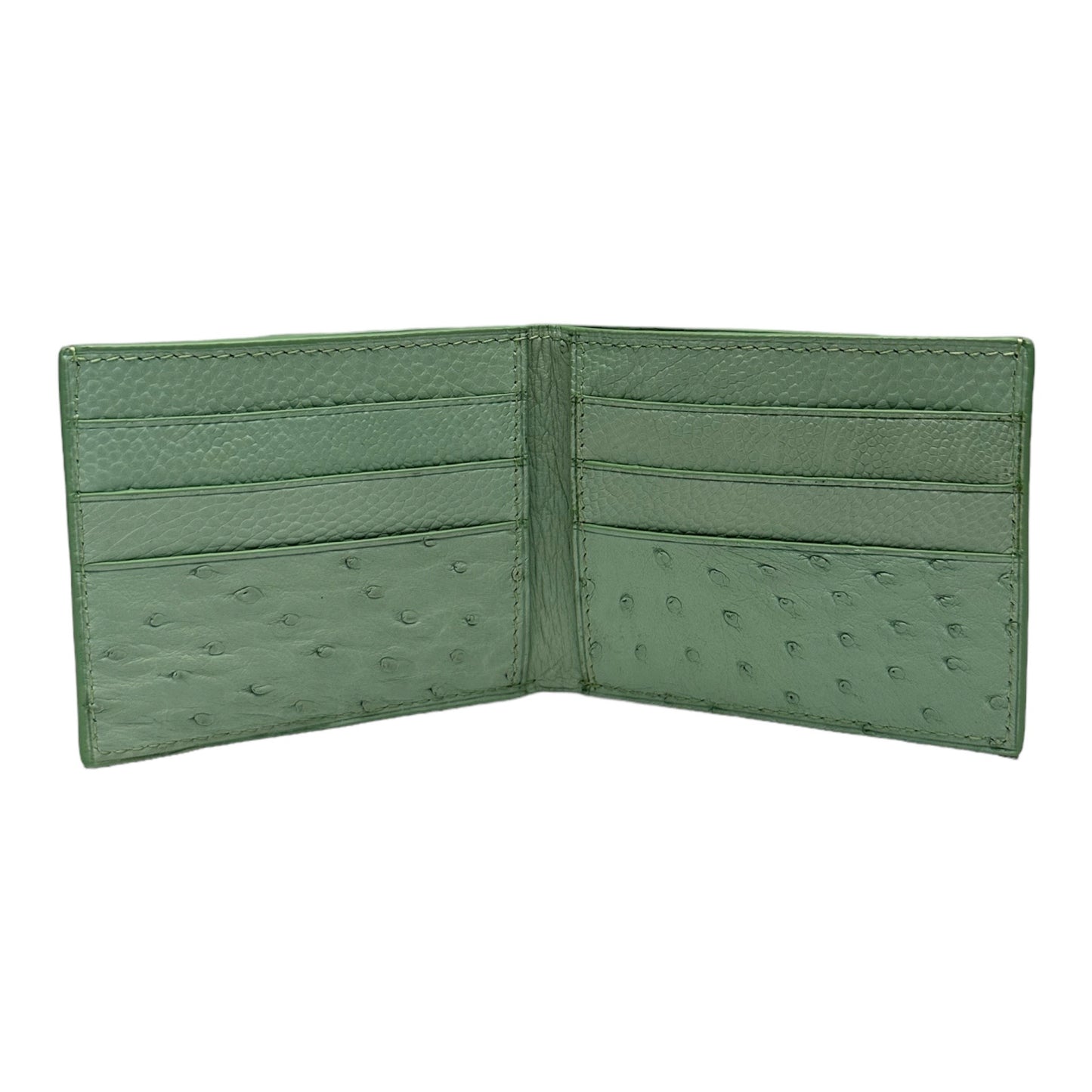 WALLET OSTRICH LEATHER FRESH MINT