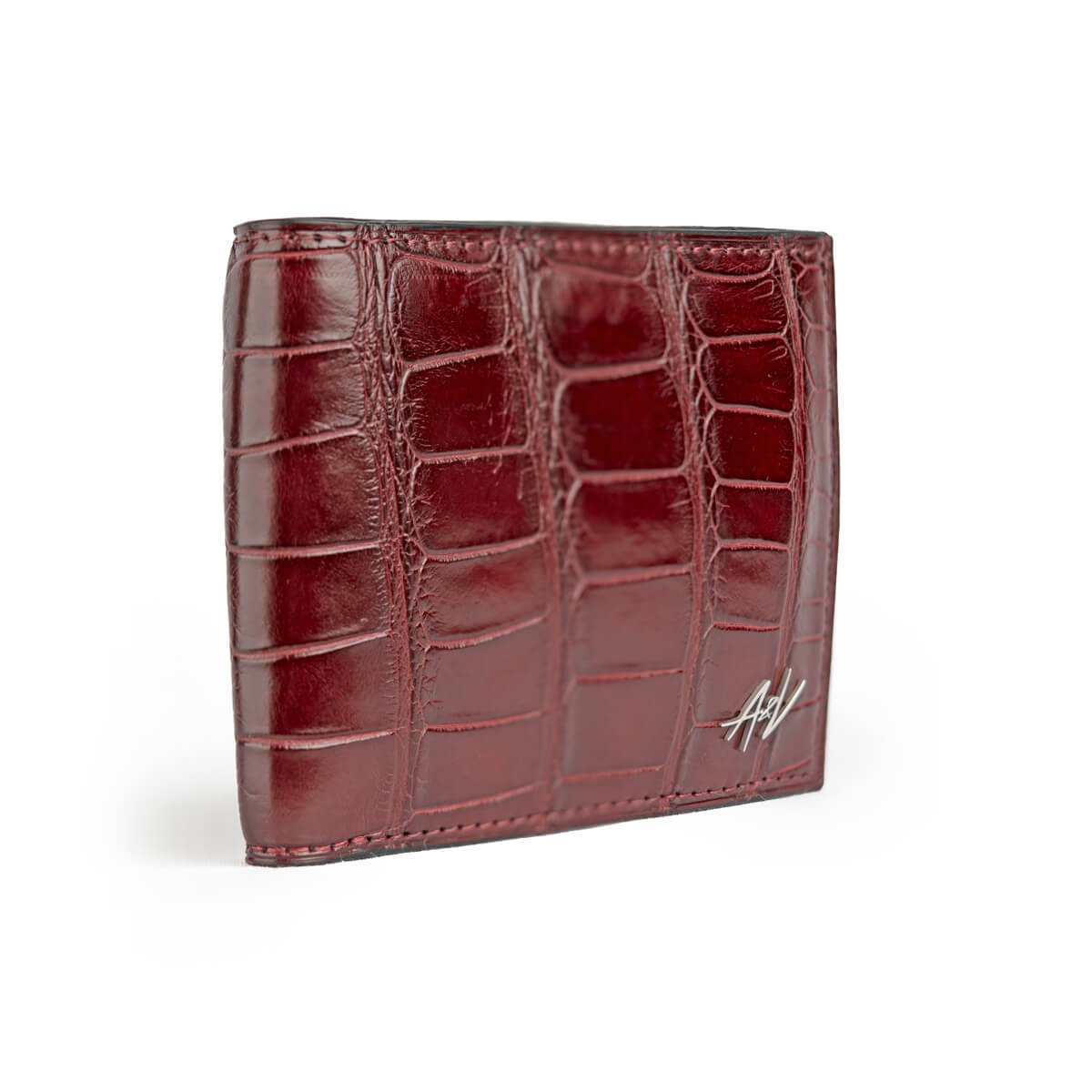 WALLET ALLIGATOR DARK CHERRY