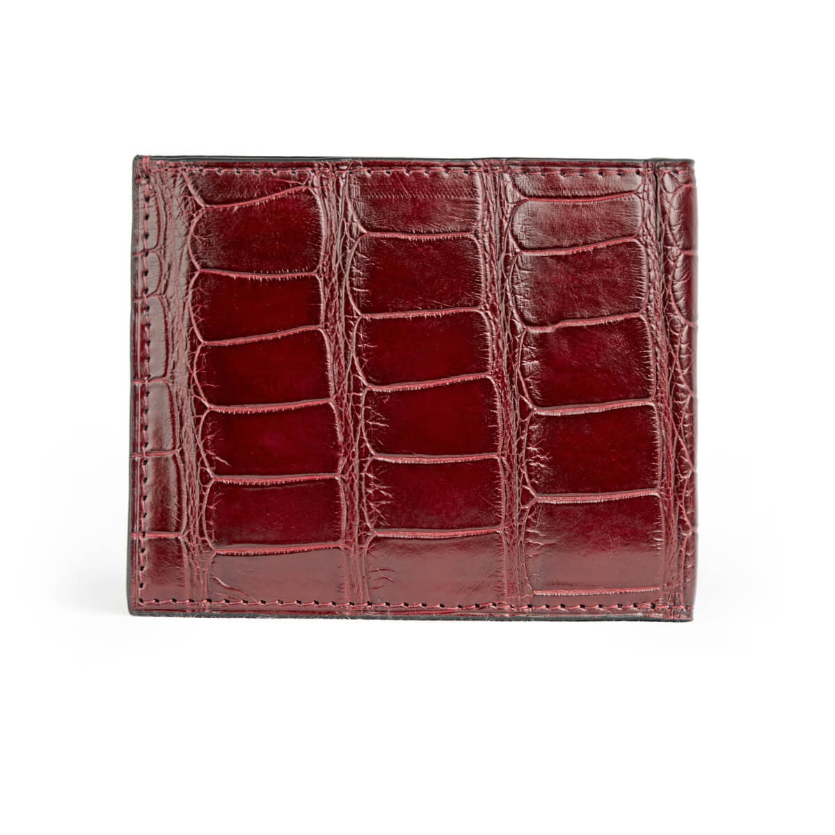 WALLET ALLIGATOR DARK CHERRY