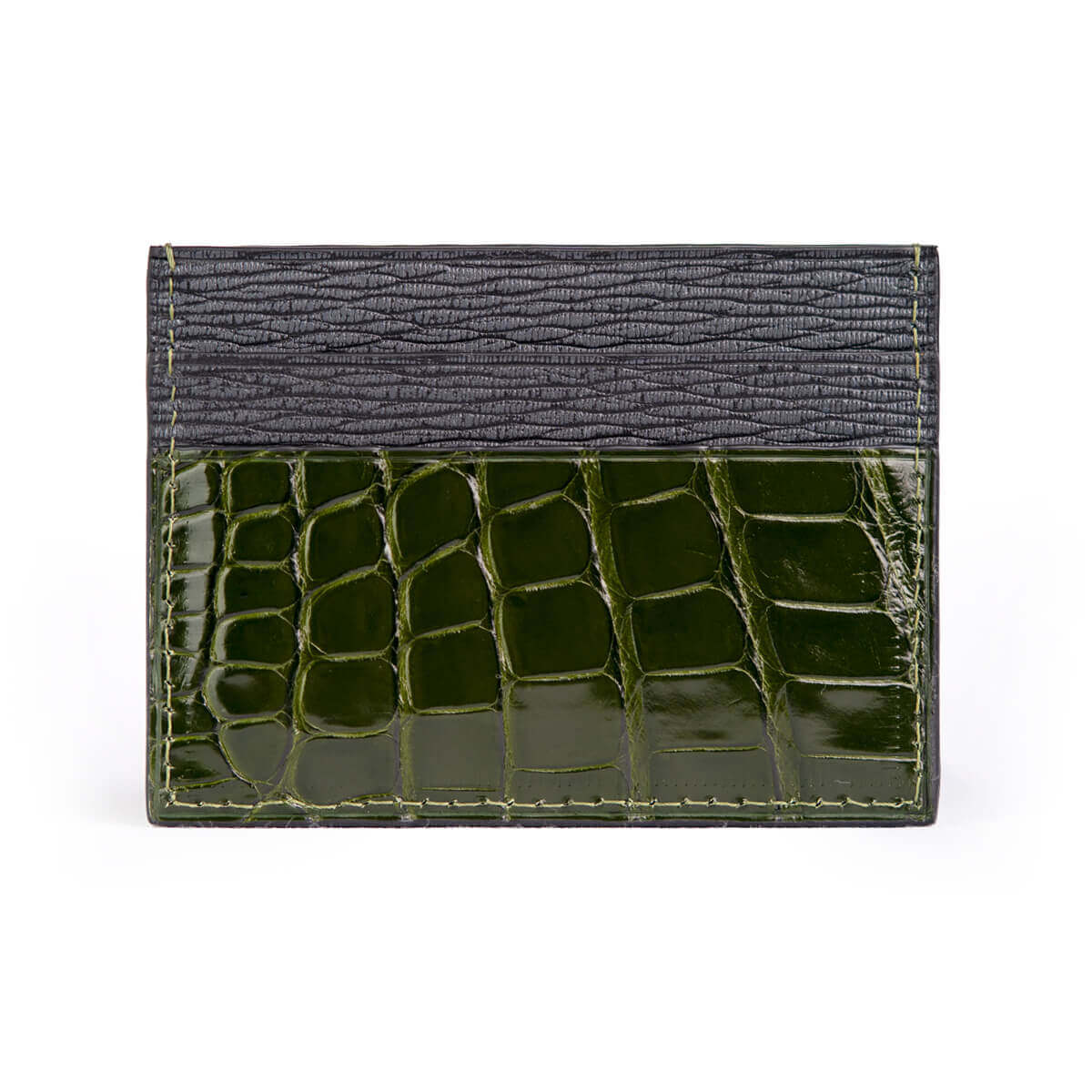 CARD HOLDER ALLIGATOR AVOCADO