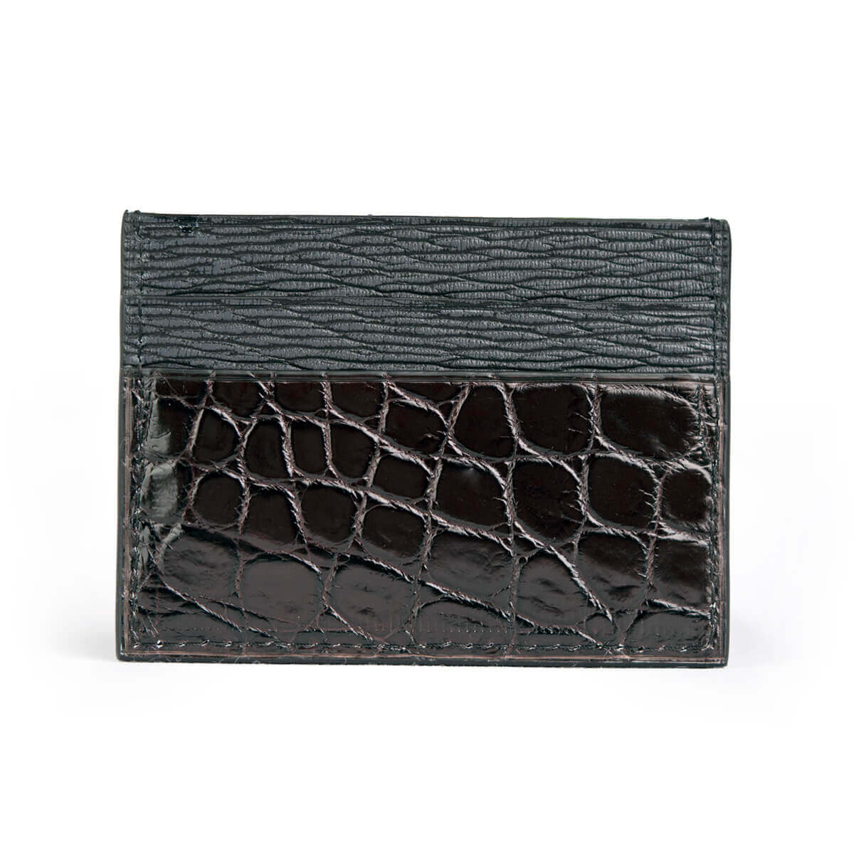 CARD HOLDER ALLIGATOR BLACK RED