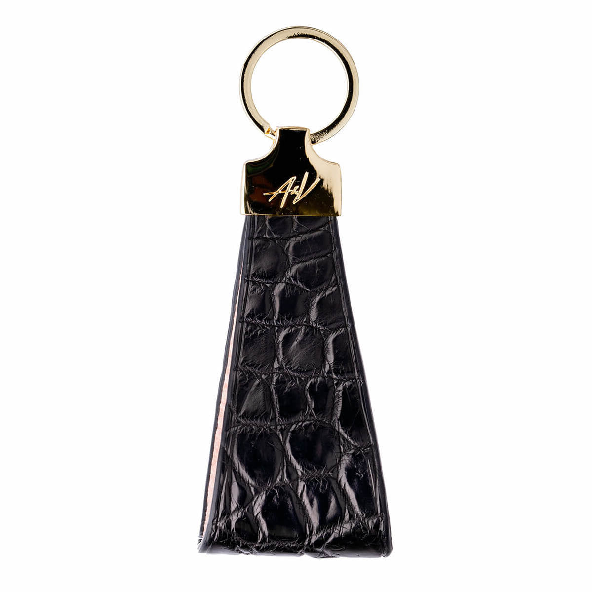 KEYCHAIN ROCK BLACK BEAUTY PINK