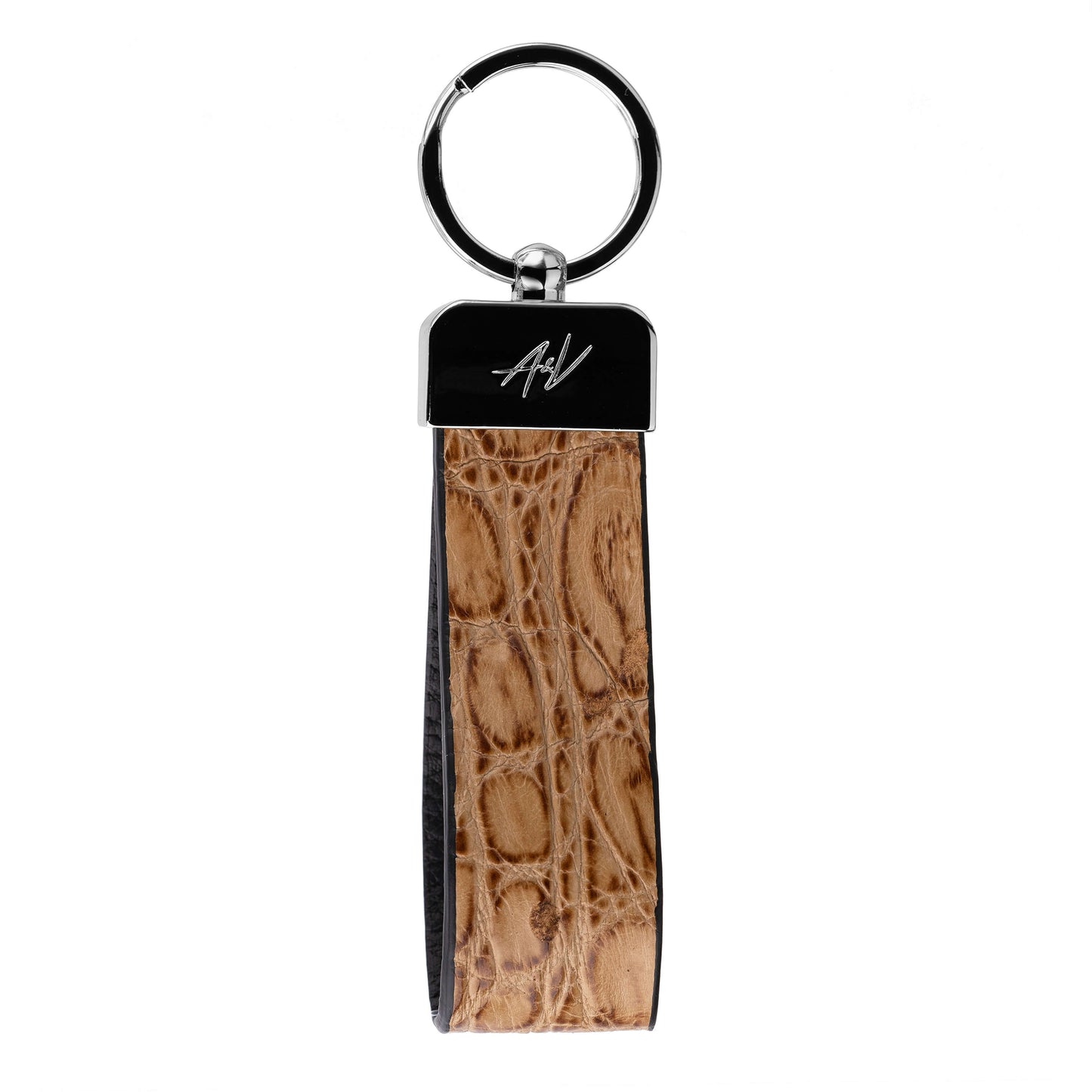KEYCHAIN METALLIQUE DARK BEIGE