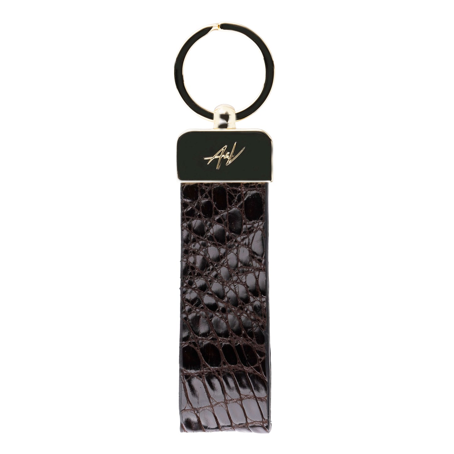 KEYCHAIN METALLIQUE CLASSIC BROWN