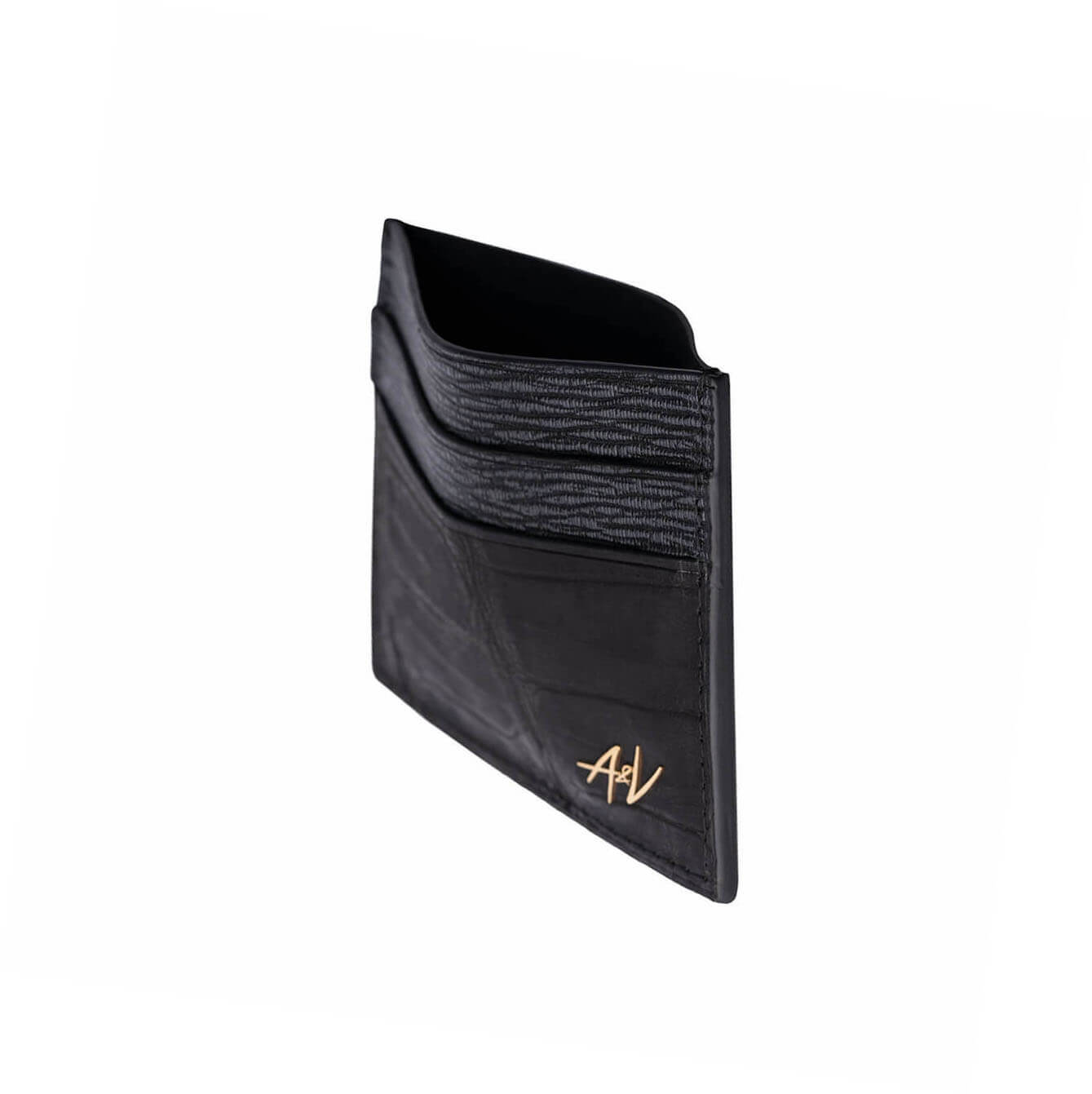 CARD HOLDER ALLIGATOR BLACK TOP