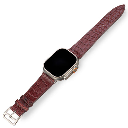 Apple Watch Band - Alligator "REDCURRANT"