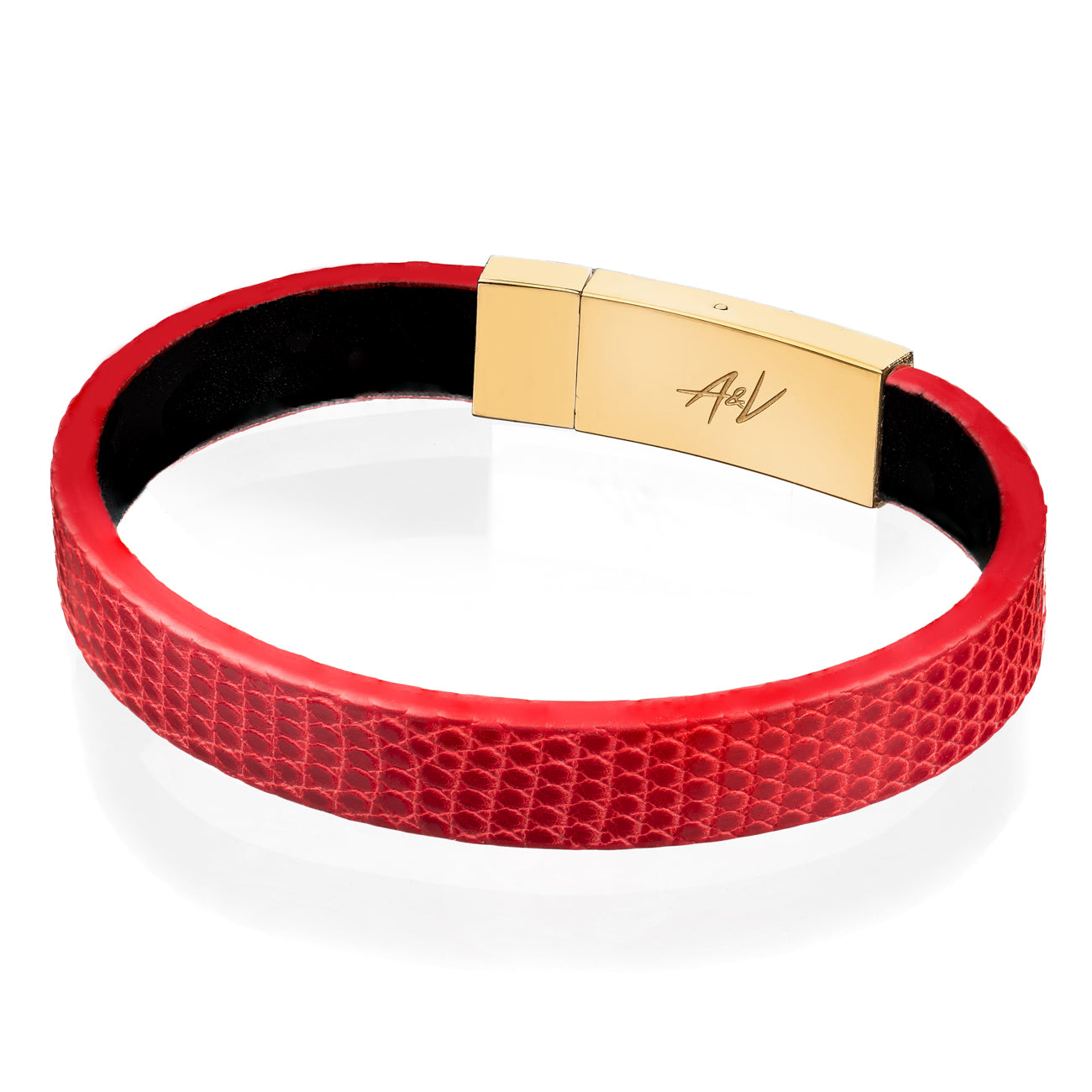 Bracelet Latch - Lizard  "RED" Gold