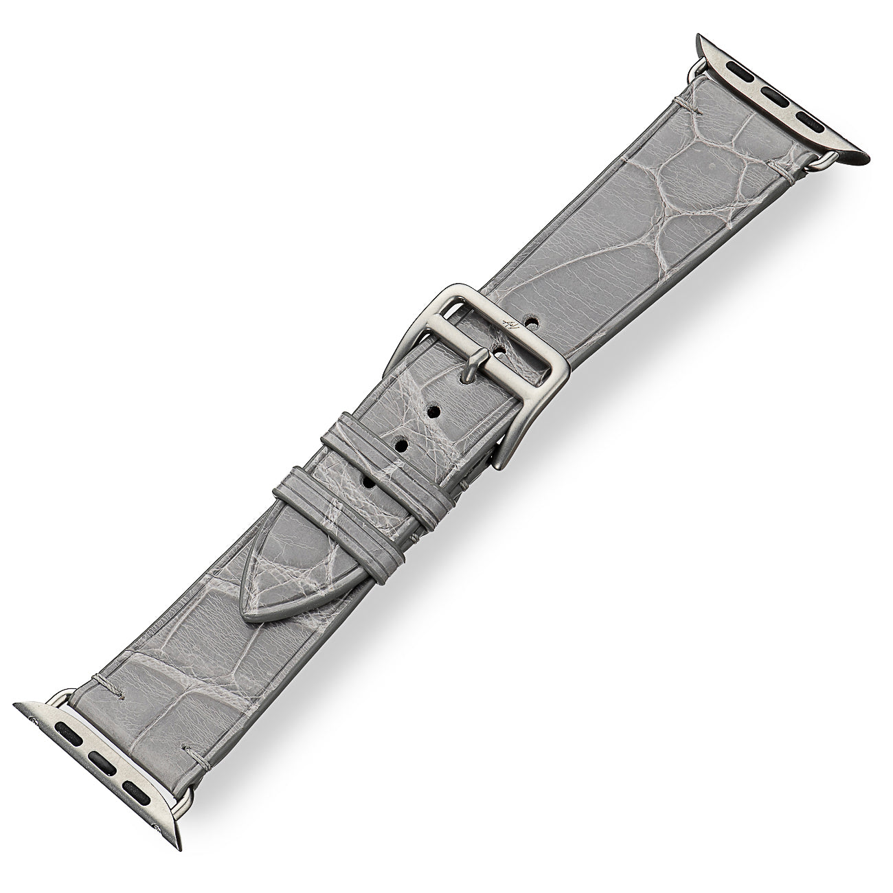 Apple Watch Band - Alligator "GRAY WHITE"
