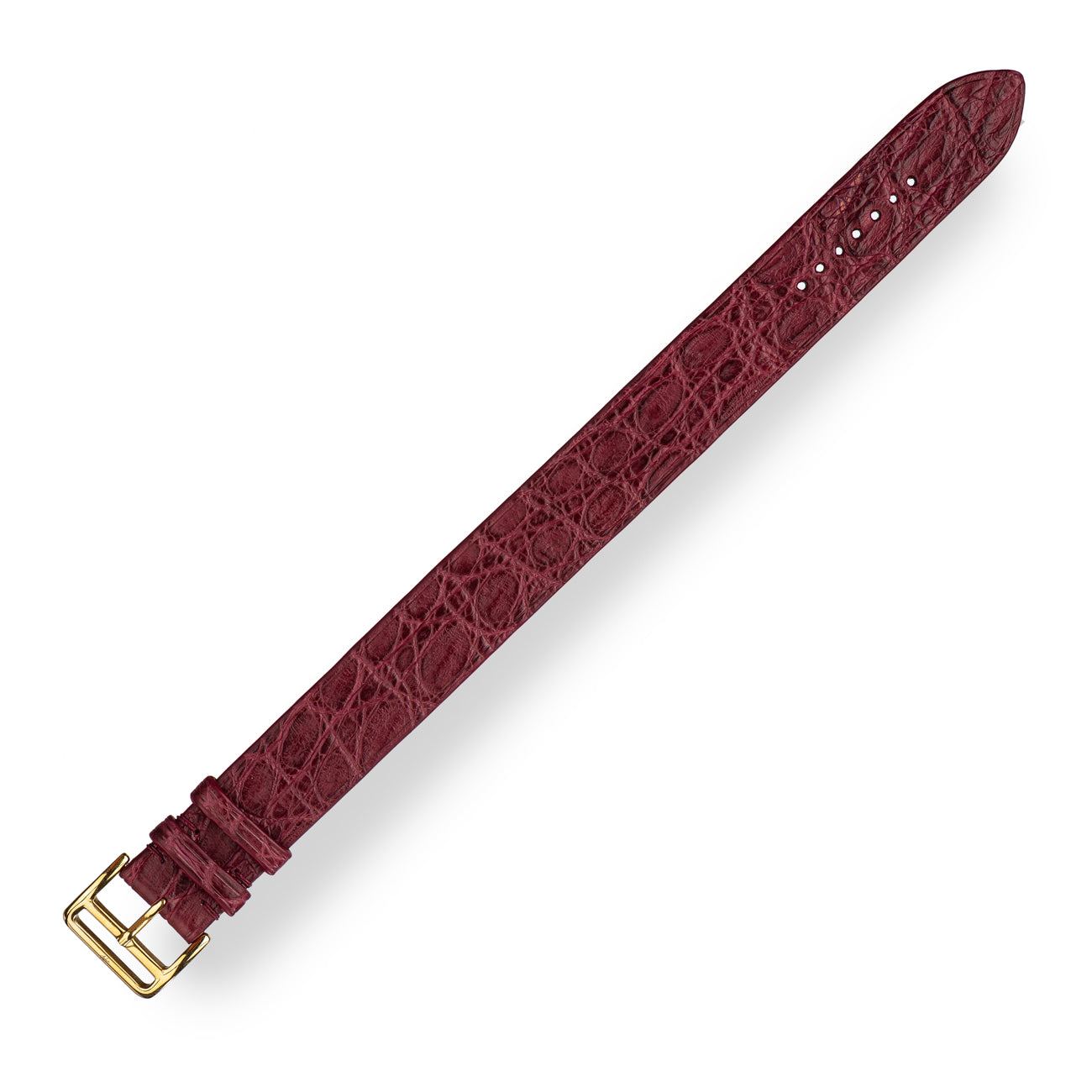 Bracelet Apple - Alligator "REDCURRANT" Gold