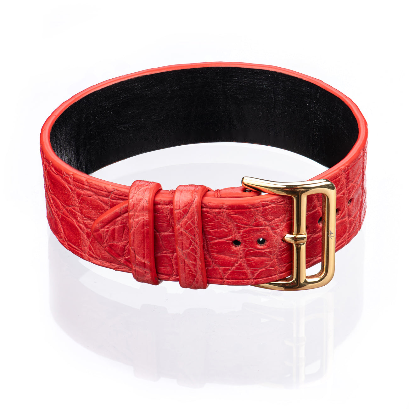 Bracelet Apple - Alligator "ROUGE" Gold