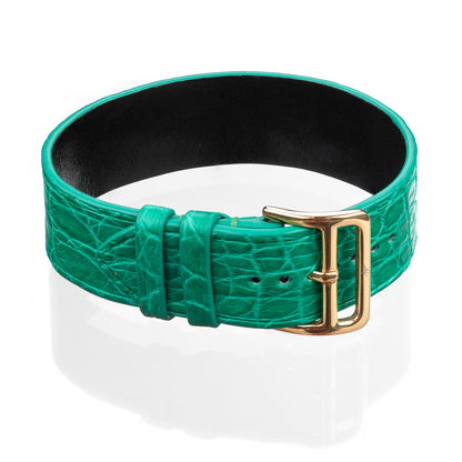 Bracelet Apple - Alligator "MINT GREEN" Gold