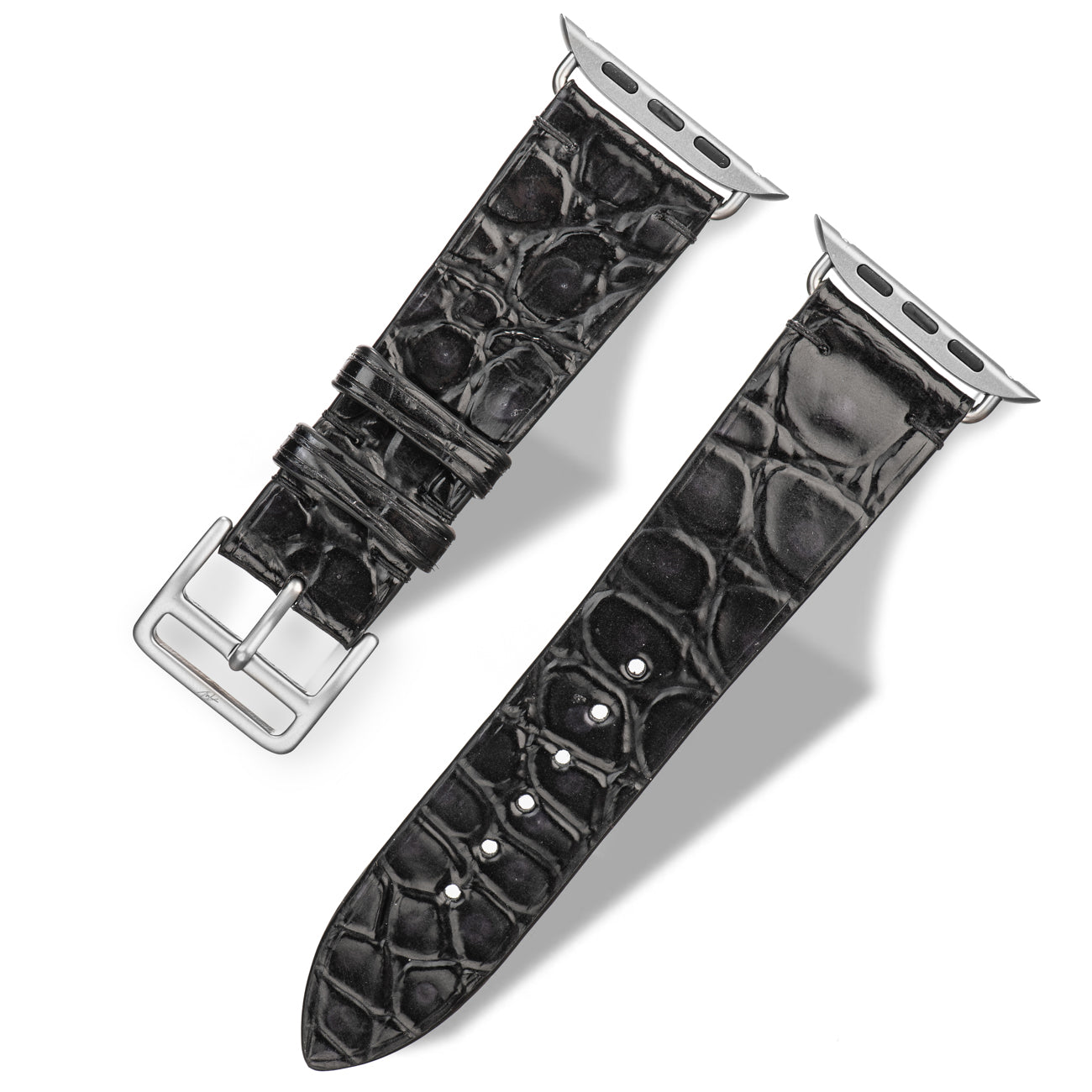 Apple Watch Band -  Alligator "BLACK SHINY"