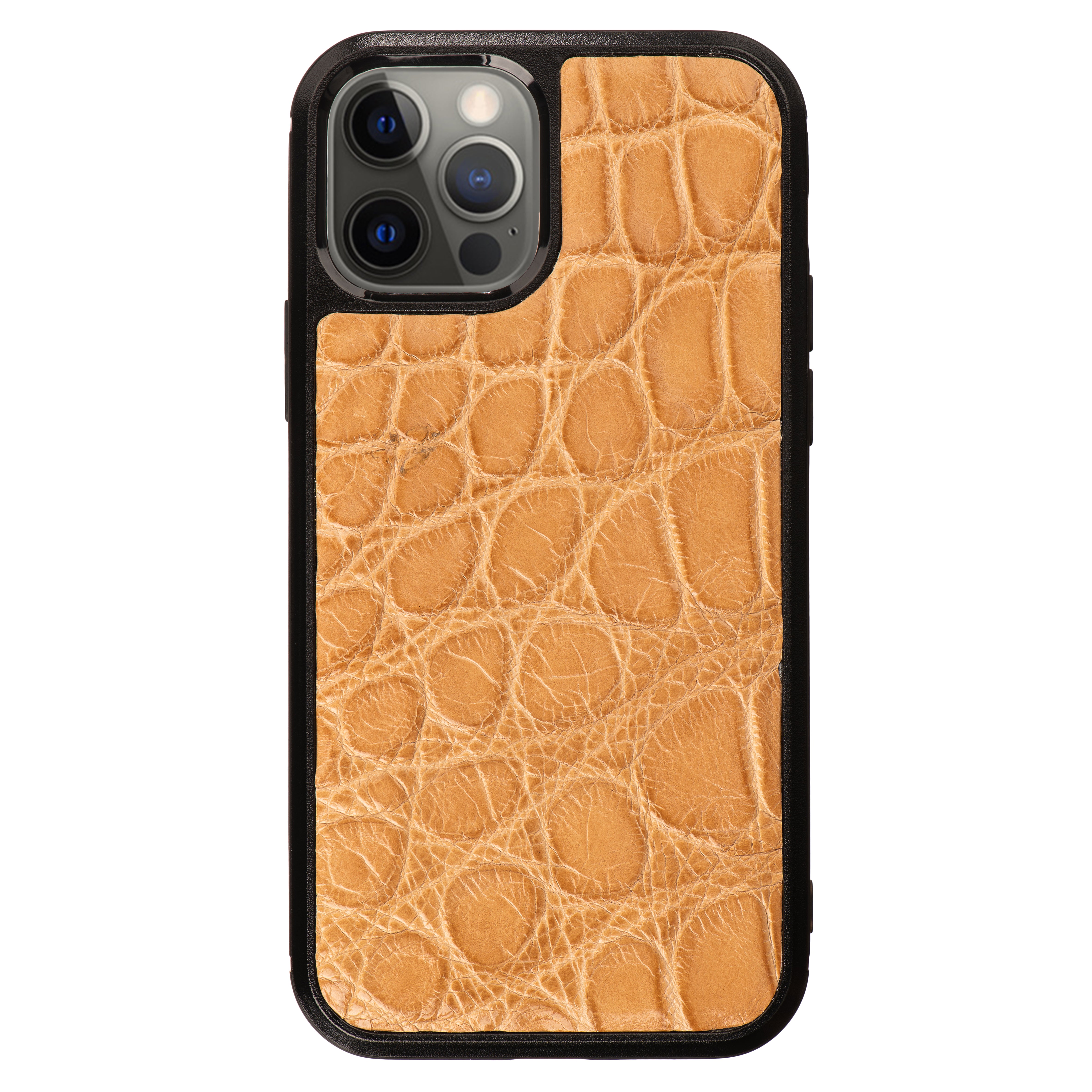 IPHONE 12 PRO & 12 CASE ALLIGATOR CLASSIC CARAMEL