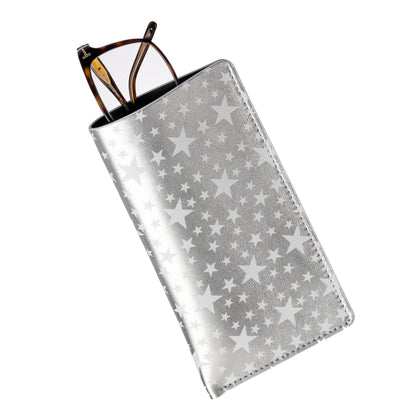 GLASSES CASE SILVER STAR LARGE