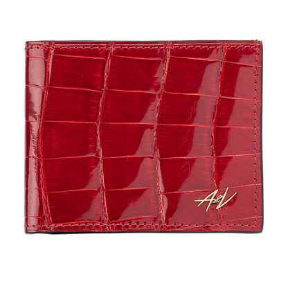 WALLET ALLIGATOR LACQUER RED