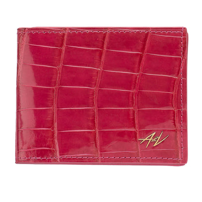 WALLET ALLIGATOR LACQUER PINK