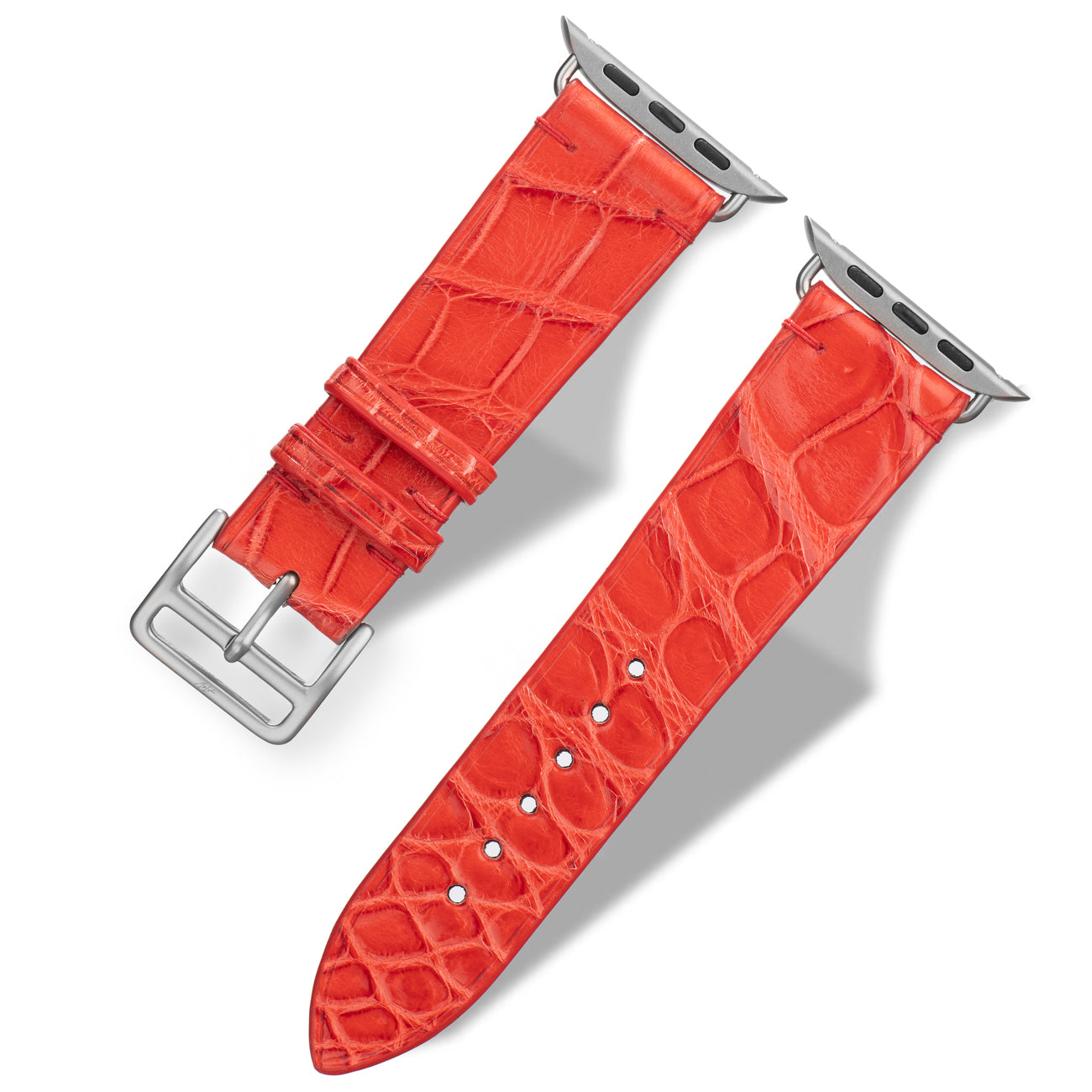 Apple Watch Band -  Alligator "ORANGE RED"