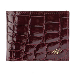 WALLET ALLIGATOR LACQUER CHERRY
