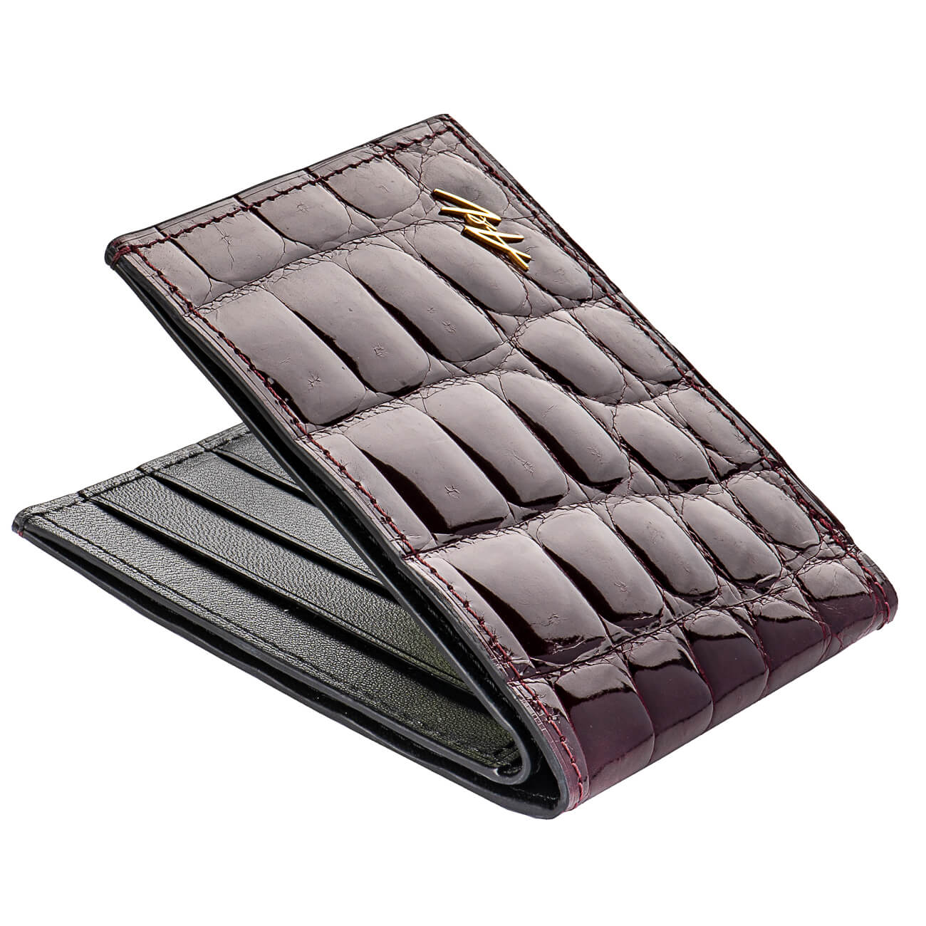 Bi-fold Wallet In Alligator