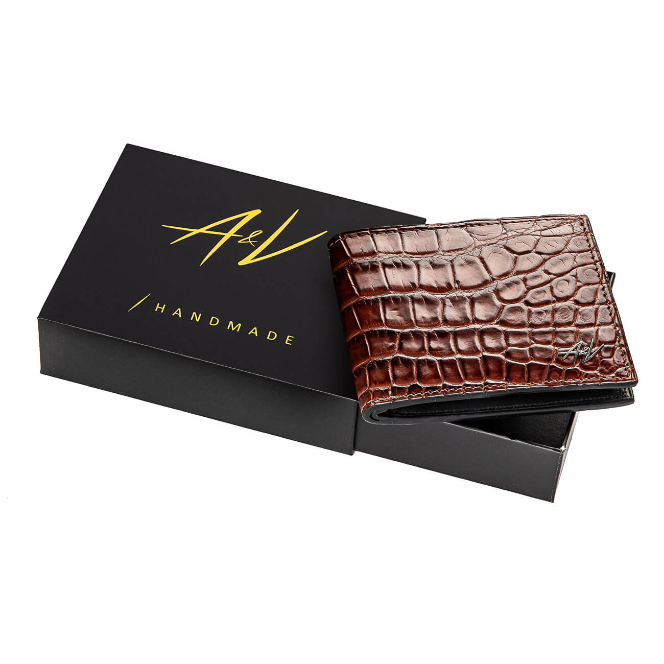 Bi-fold Wallet In Alligator