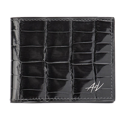 WALLET ALLIGATOR LACQUER GREY