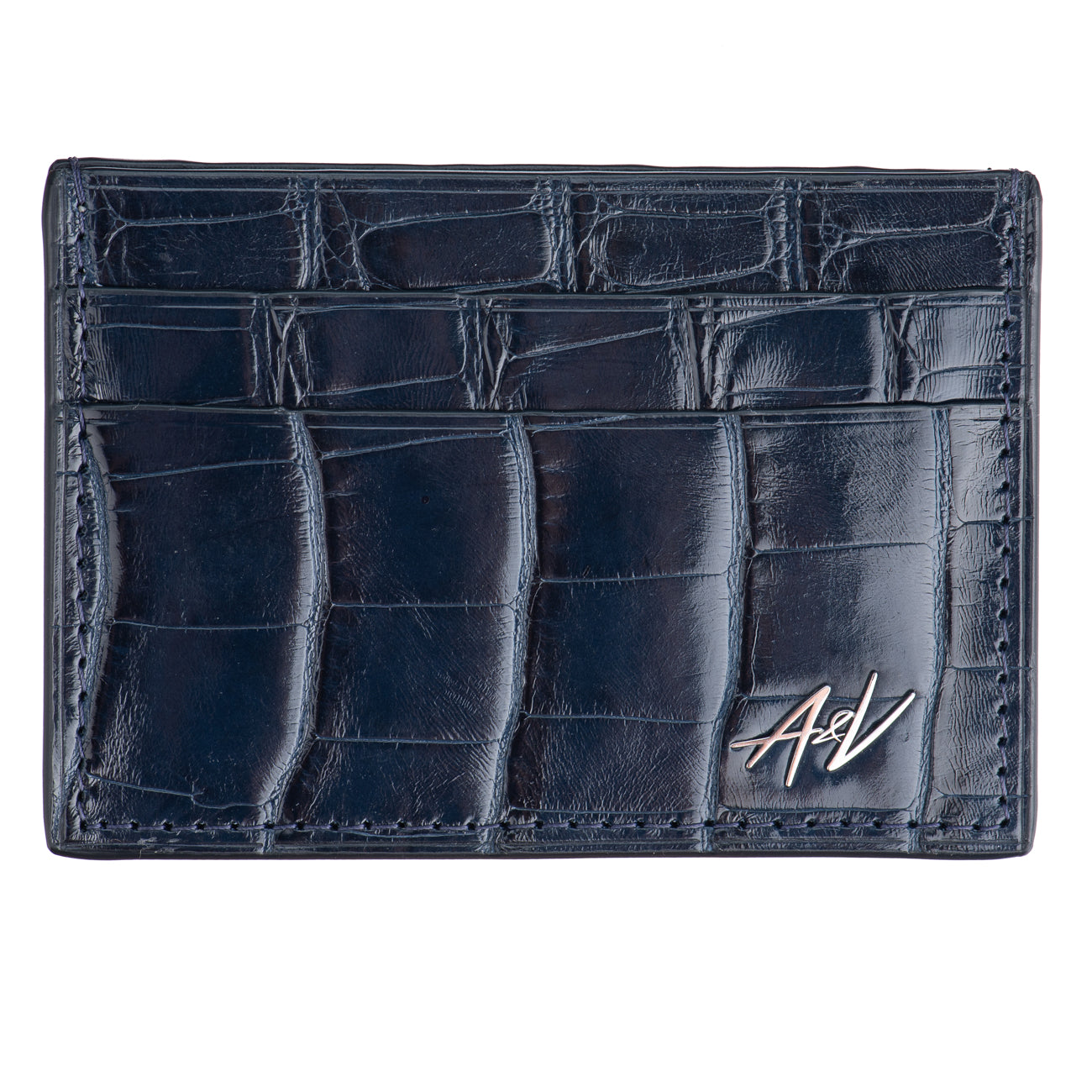 Card Holder - Alligator "BOLD BLUE"