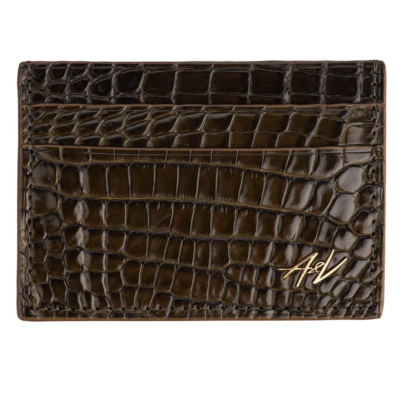 Card Holder - Alligator "MOCHA BROWN"