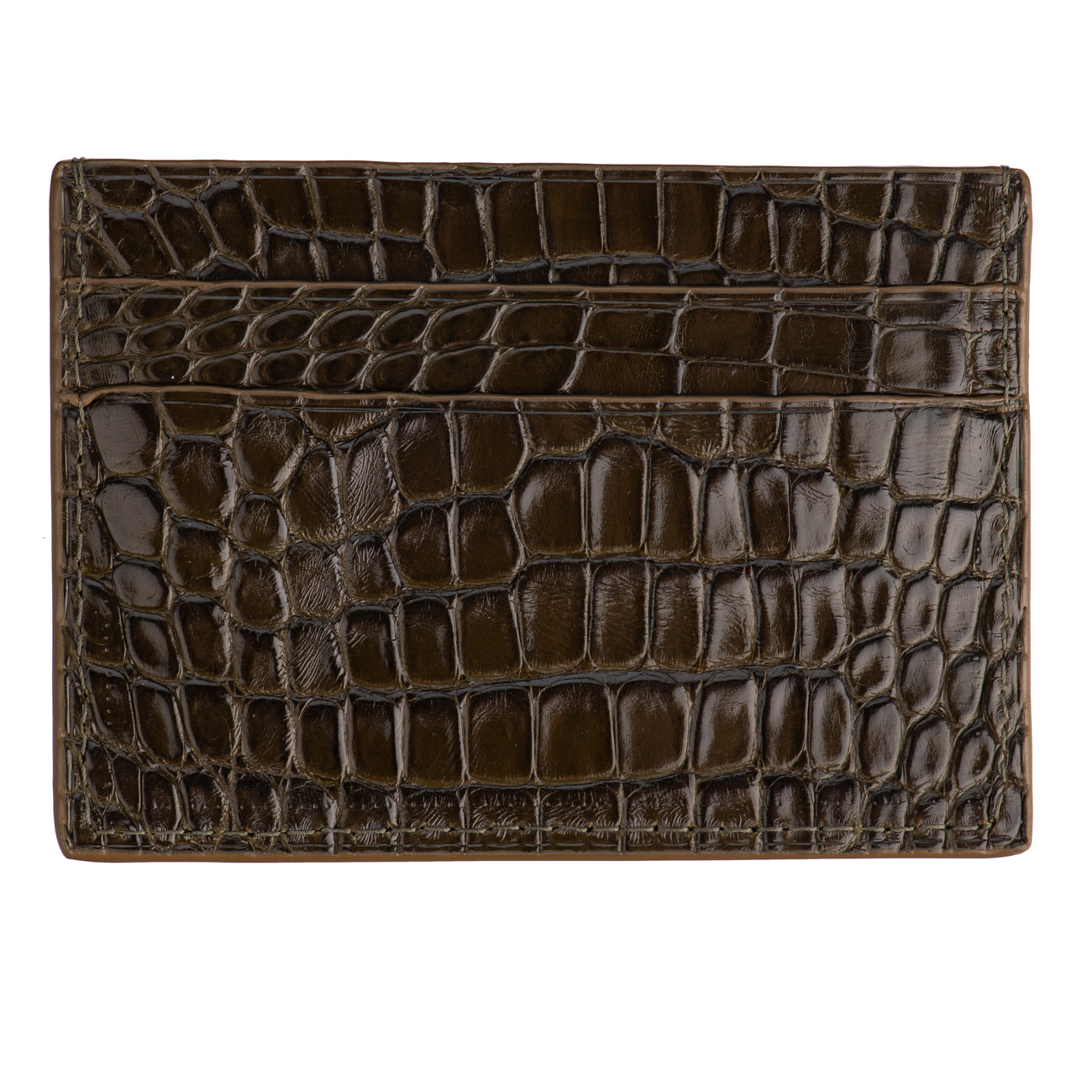 Card Holder - Alligator "MOCHA BROWN"