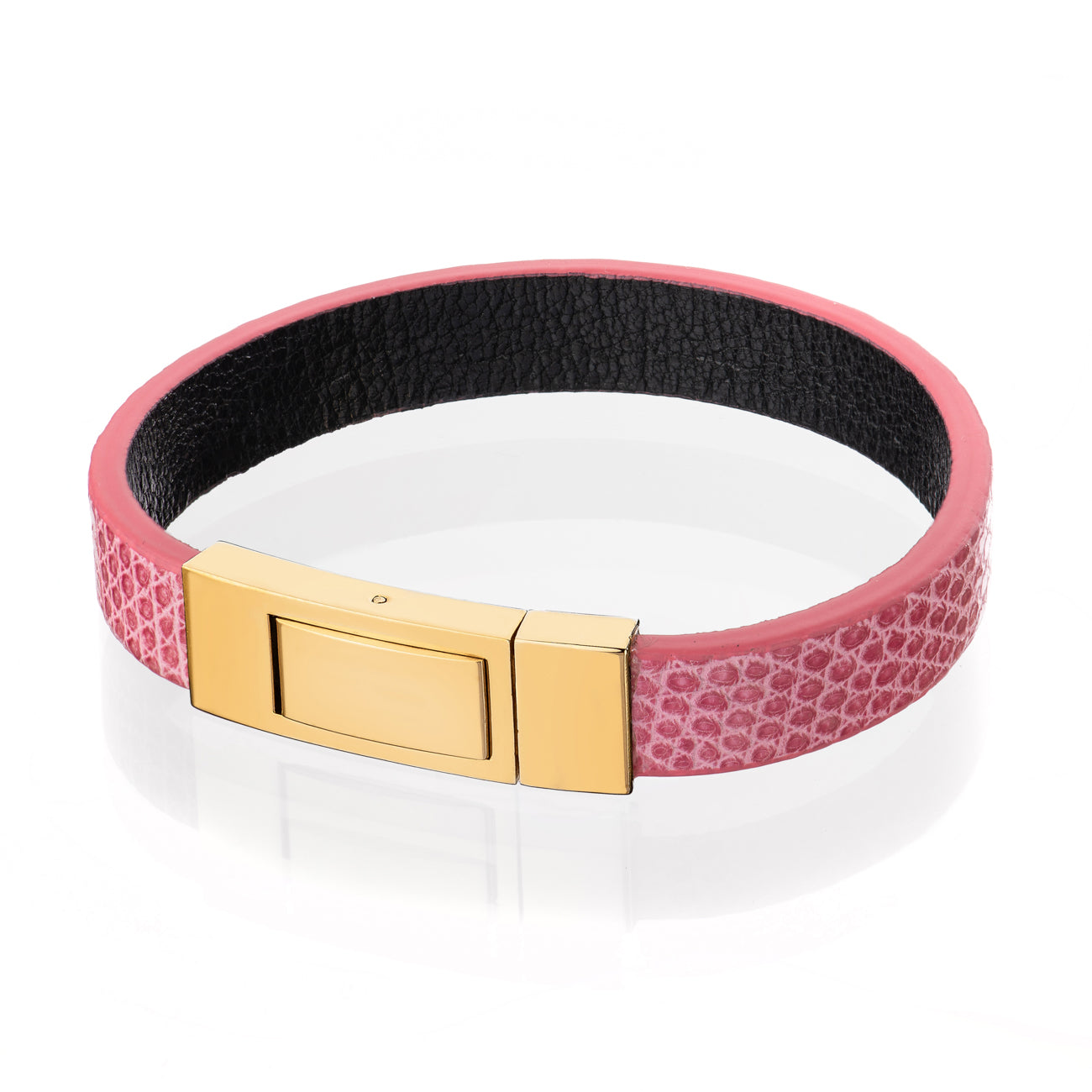 Bracelet Latch - Lizard "PINK" Gold