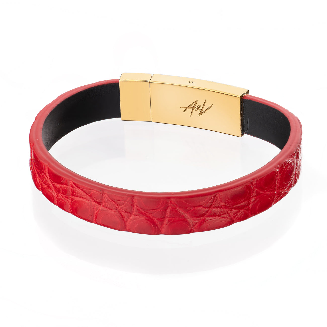 Bracelet Latch - Alligator "RED" Gold