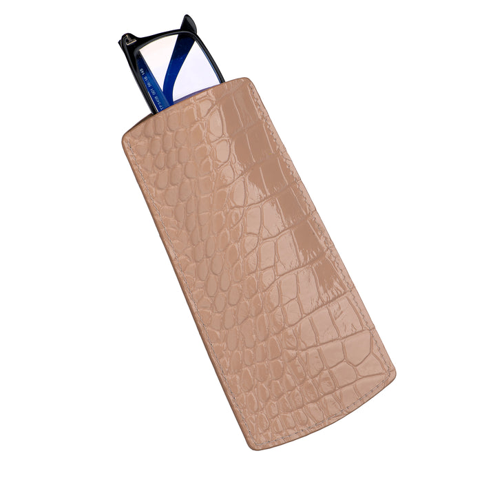 Glasses Case Alligator Style Calfskin