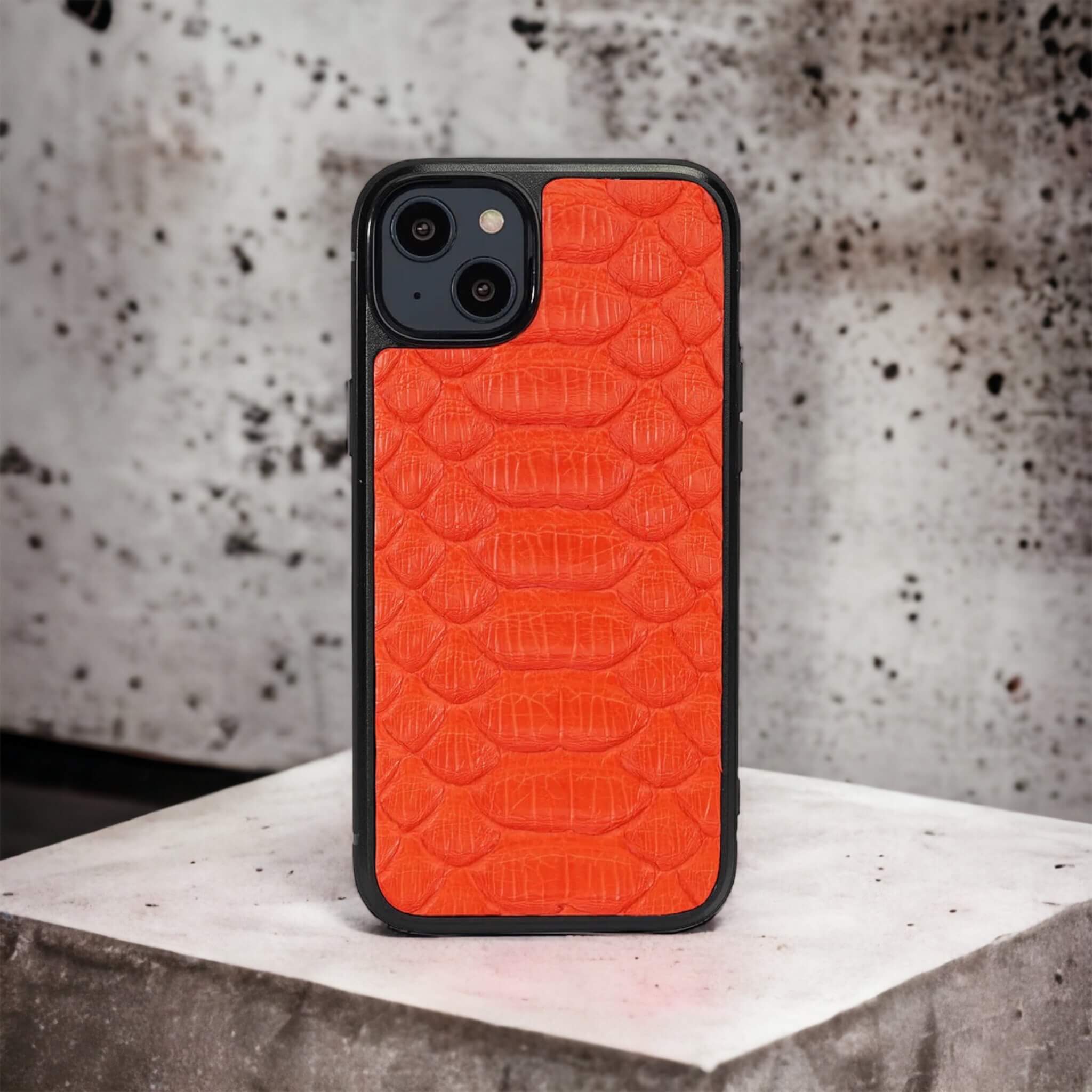 IPHONE 14 MAX CASES PYTHON ORANGE RED