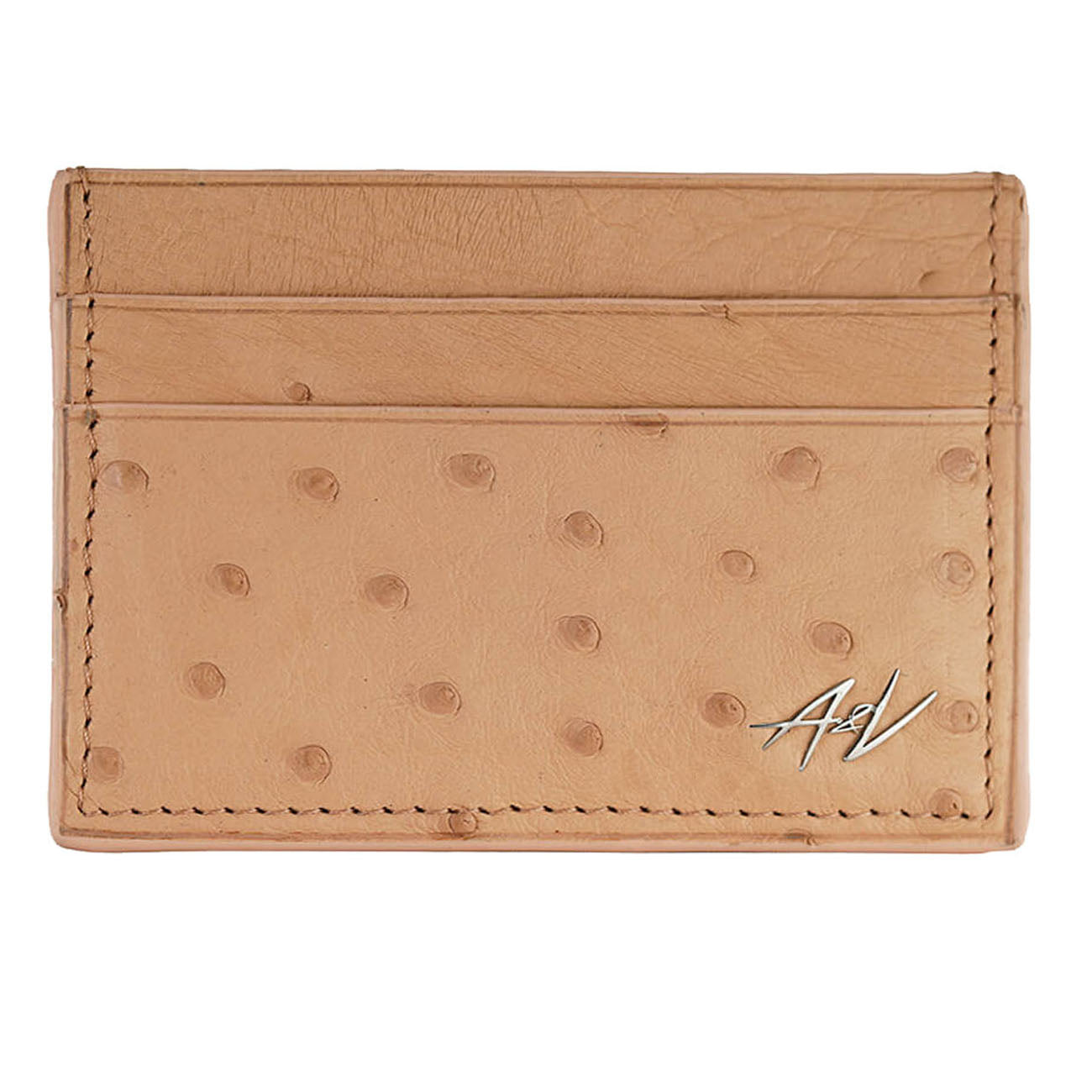 CARD HOLDER OSTRICH LEATHER TUCSON