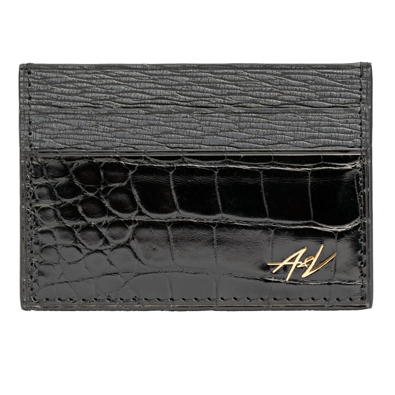 CARD HOLDER ALLIGATOR HOLDER BLACK