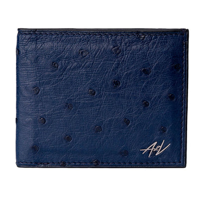 WALLET OSTRICH LEATHER BOLD BLUE