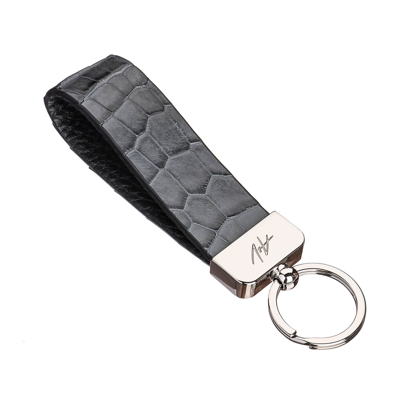 Alligator Italian shops leather keychain