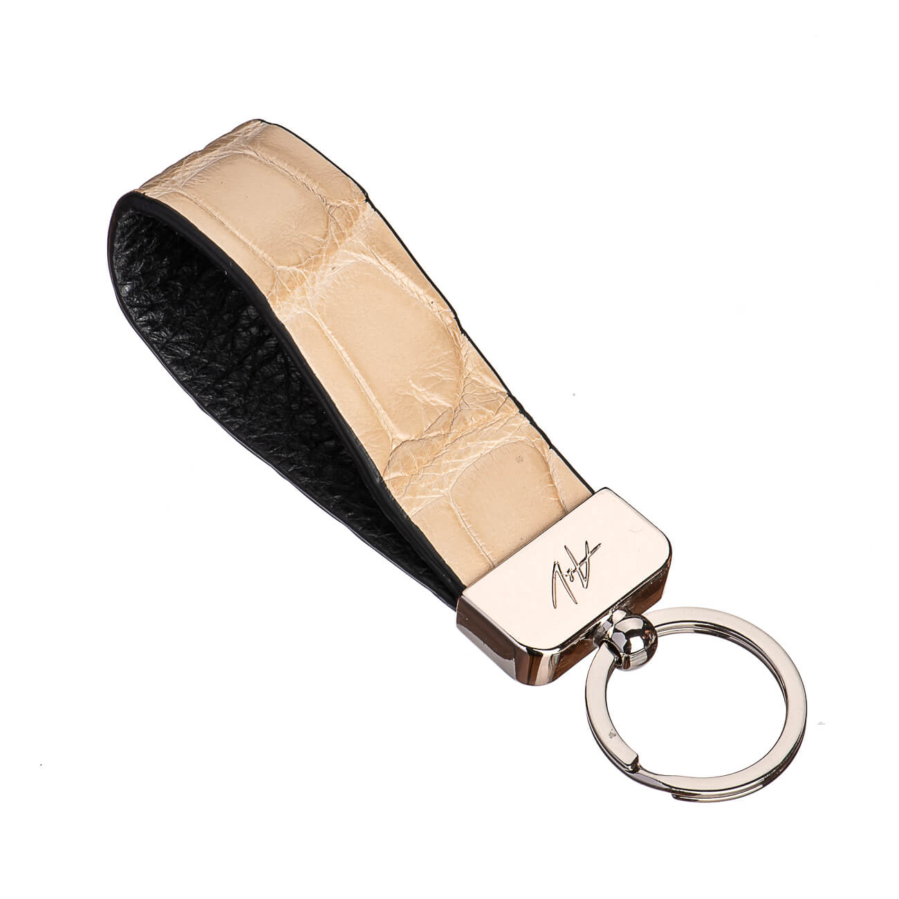 KEYCHAIN METALLIQUE BLANCHED ALMOND