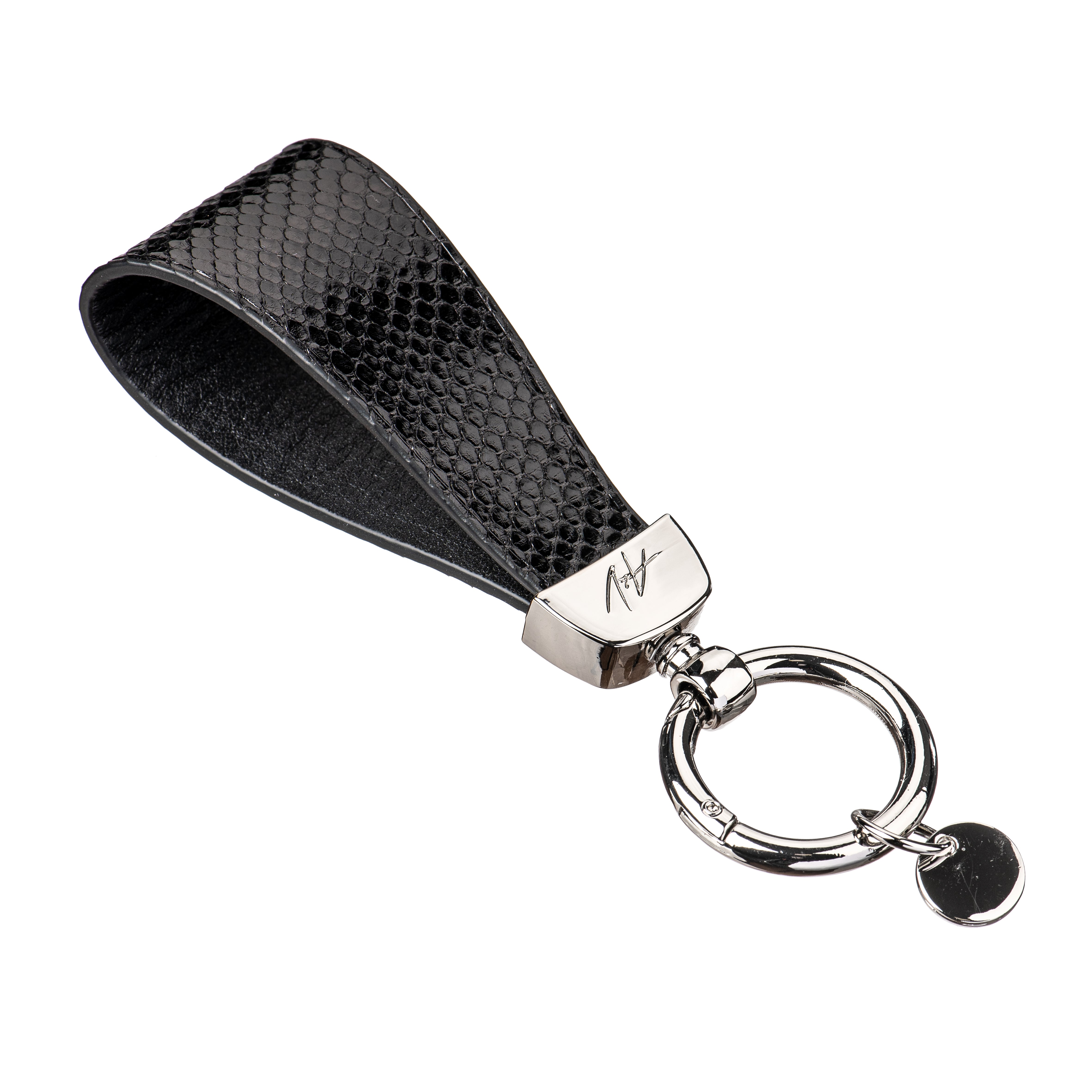 KEYCHAIN MOON BLACK SHINY