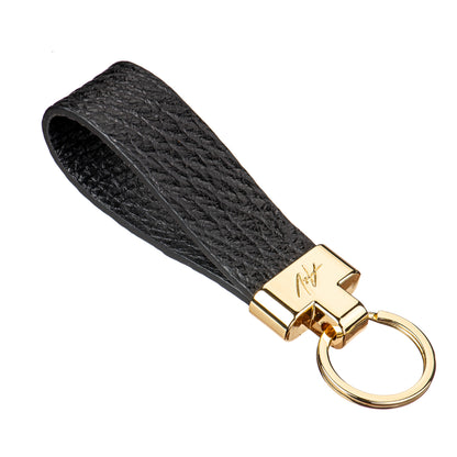 KEYCHAIN ROUNDED OLD BLACK