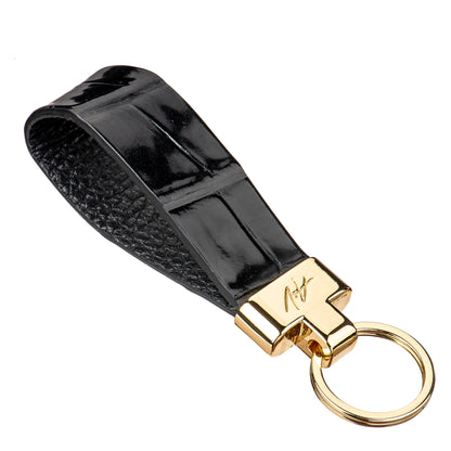 KEYCHAIN ROUNDED LACQUER BLACK