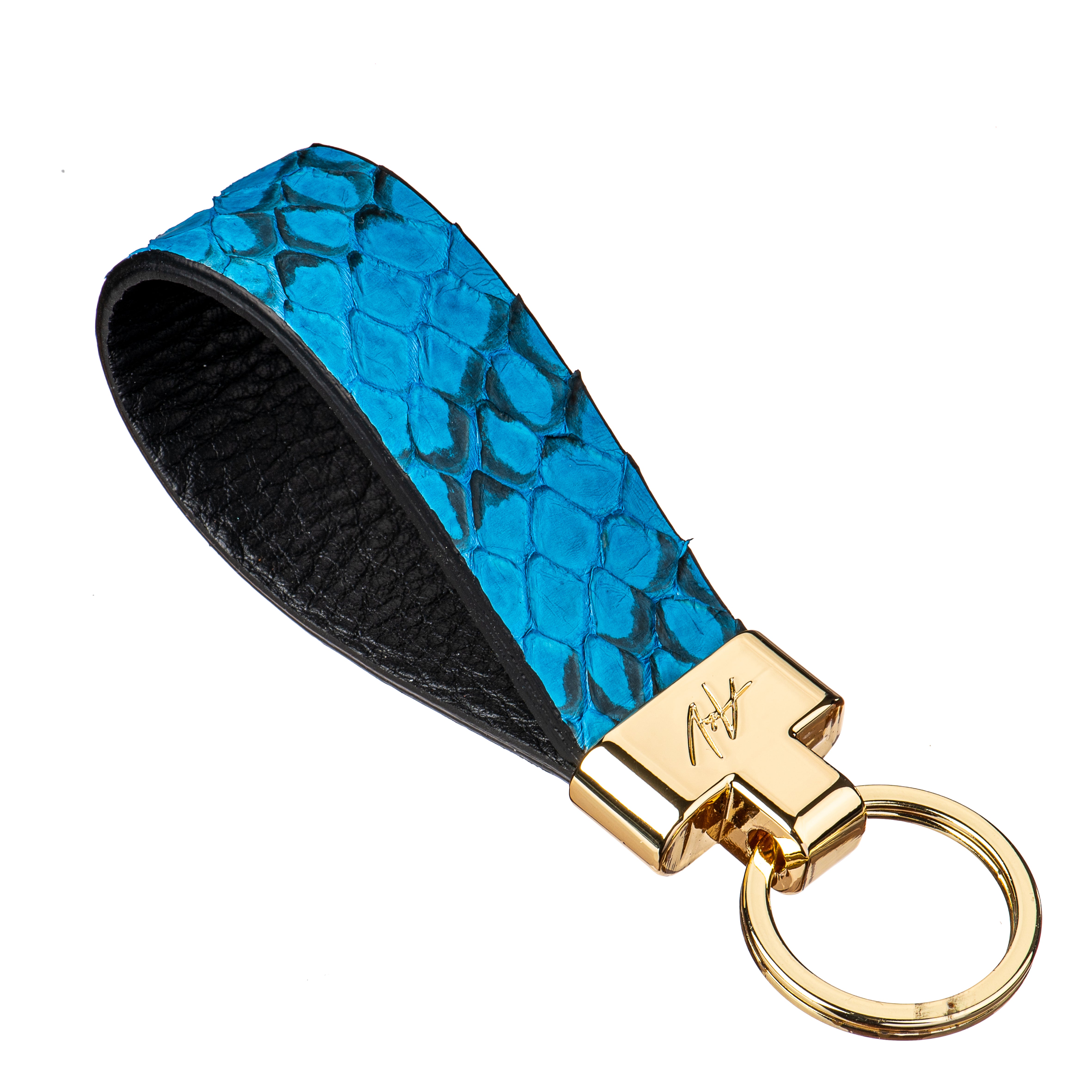 KEYCHAIN ROUNDED AZURE