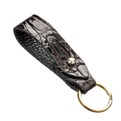 KEYCHAIN RIVET RED BROWN