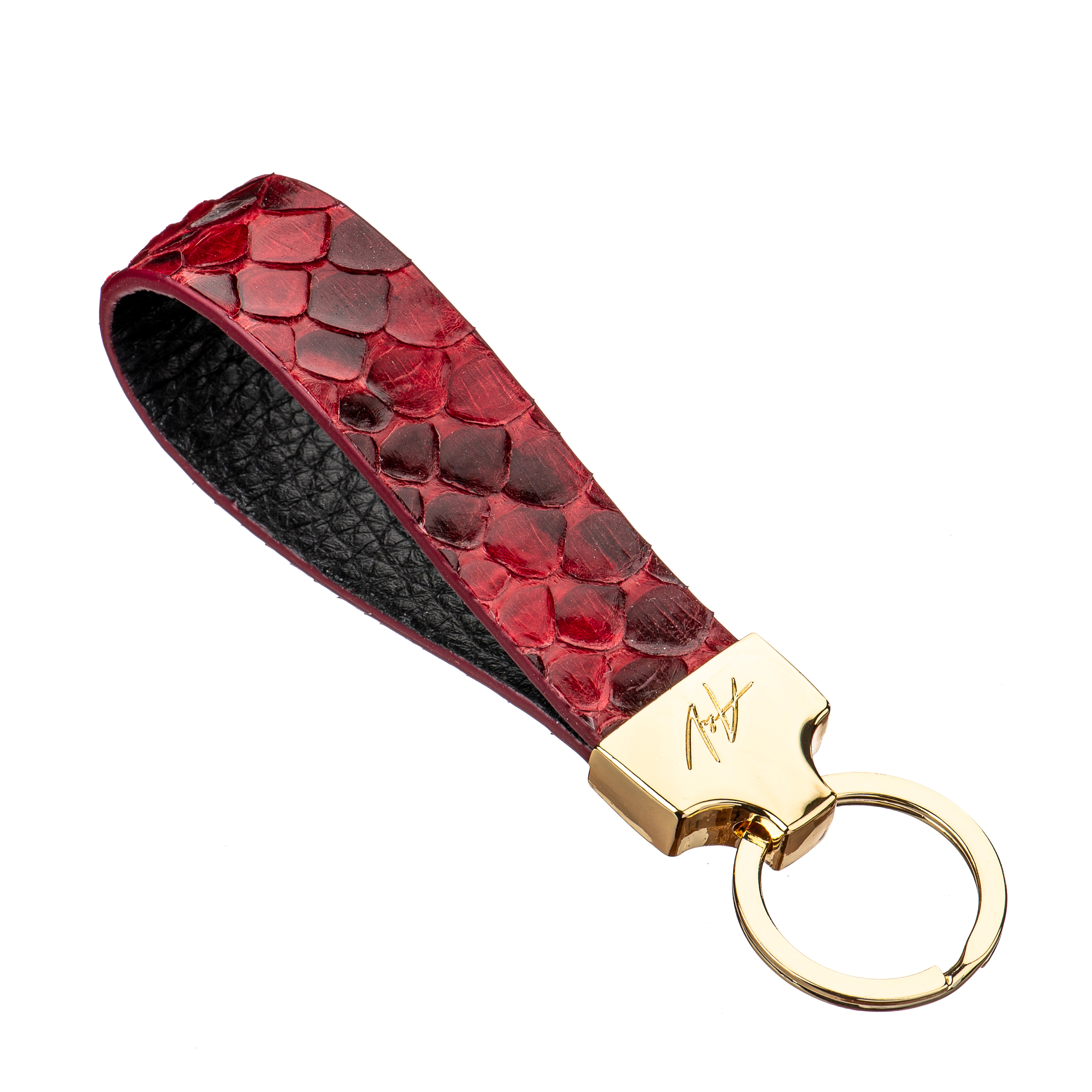 KEYCHAIN STONE DARK RUBY