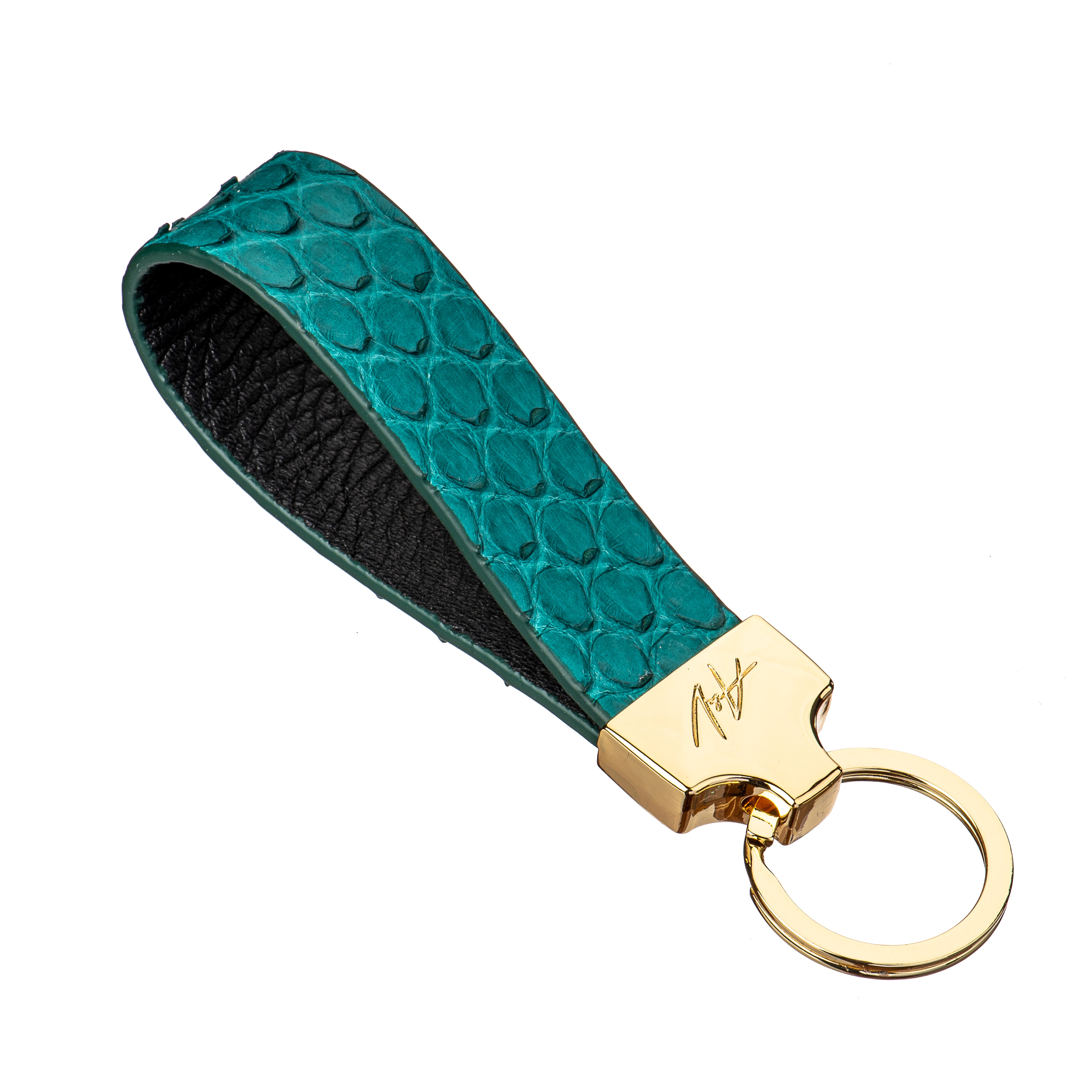 KEYCHAIN STONE MATTE TEAL