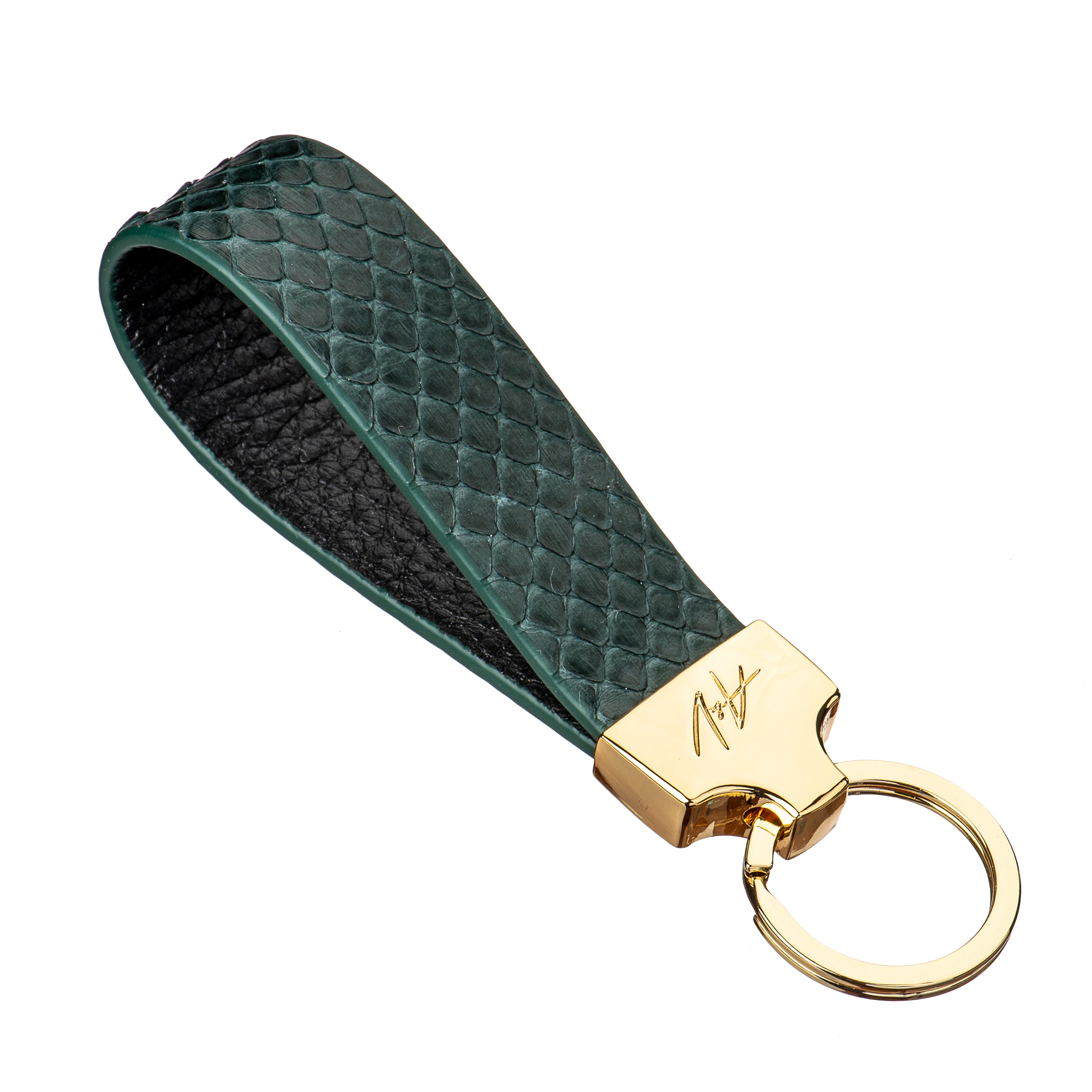 KEYCHAIN STONE FOREST GREEN