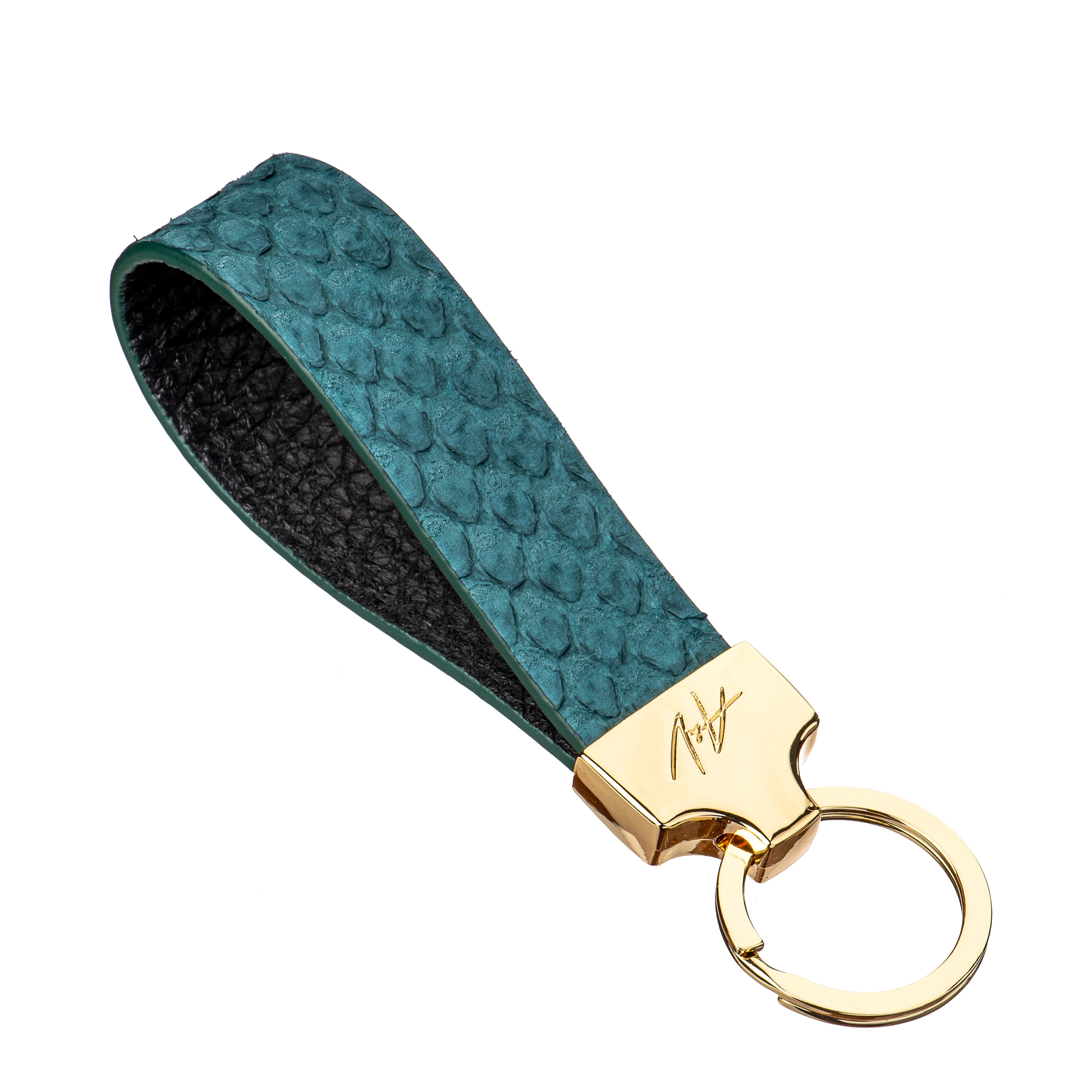 KEYCHAIN STONE CADET BLUE